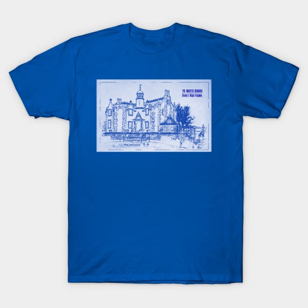 Haunted Mansion Blueprint T-Shirt by kevfla